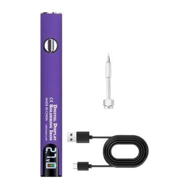 Imagem de Dualoai Ferro de solda sem fio portátil conjunto de tensões ajustáveis ​​USB de alto desempenho recarregável, Conjunto Violeta