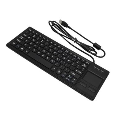 Imagem de Teclado Industrial Com Touchpad, Hub USB, Teclado Mecânico Com Fio para Ambientes Industriais