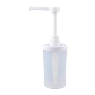 Imagem de DimyFew Dosed Squeeze Bottle Hand Pressed Juice Squeezes Bottle Round Juice Press Jug para restaurante, Xl