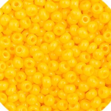 Imagem de Czech Glass Seed Beads 11/0 (2.1mm Diameter) Opaque Golden Yellow DIY Jewelry Making Beadss - 250g Bulk Bag by Preciosa (Jablonex)