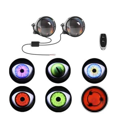 Imagem de Faróis de olho de demônio, luz de olhos de diabo para carros, luzes de olho grandes dinâmicas, luz led de olho para carro, olhos de carro, faróis de 12v de carro de olho de diabo dinâmico led, fa
