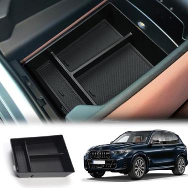 Imagem de DIOCNAD Compatível com BMW X5 X6 X7 Bandeja organizadora de console central de carro Caixa de acessórios de armazenamento modificada Material ABS com três compartimentos pequenos
