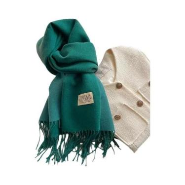 Imagem de Cachecol de Caxemira Dupla Face - Pashmina Quente para Inverno, Dfp022