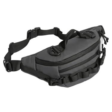 Imagem de Pochete tática para homens e mulheres, bolsa de cintura militar, bolsa utilitária para quadril, bolsa transversal para ciclismo, caminhada, pesca, Cintura cinza para caminhada, One Size