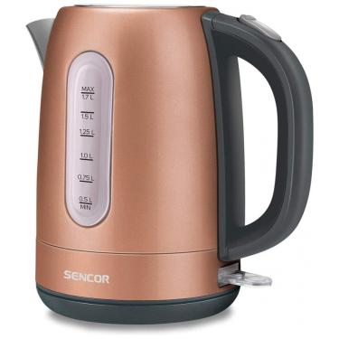 Imagem de Chaleira Elétrica 1.7L com Proteção de Fervura e Aço Inoxidável, 110v, SENCOR SWK1776GD, Dourado