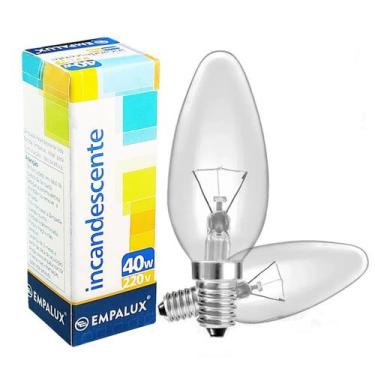 Imagem de Lâmpada Vela Lisa Incandescente 40W 220v E14 Clara Empalux