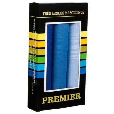 Imagem de 3 Lenços De Bolso Masculinos Premier Caixa Preta - Algodão, Sortidos