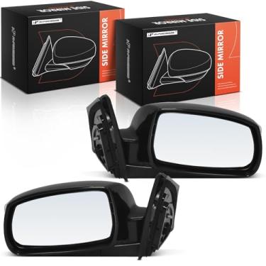Imagem de A-Premium Par (2) espelhos retrovisores elétricos do lado do motorista e do passageiro compatível com Hyundai Tucson 2010-2011 - Espelho retrovisor externo preto dobrável manual sem aquecimento com