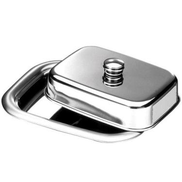 Imagem de Manteigueira Retangular Inox com Tampa Tramontina 61273000