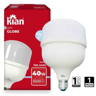 Imagem de Lâmpada LED Globe 40W Alta Potência Branca 6.500K E27 Bivolt - Kian