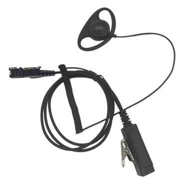 Imagem de HELETUL Fone de ouvido Walkie Talkie em forma de D em forma de D, fone de ouvido de vigilância com microfone para rádio Motorola xpr 3300 3500 3300e 3500e xir p6628 MTP 3150 dp 2400 2600