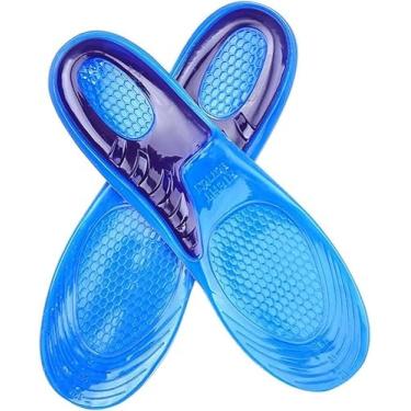 Imagem de Palmilha Ortopédica Gel Palmilha de silicone Para Dores nos Pés, Alívio De Dor Calcanhar, Esporão, Fascite Plantar Tamanho Único Ajustável Homens e Mulheres - SHACK