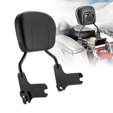 Imagem de Sissy Bar Detachable Passenger Backrest Compatible with Harley Touring Street Electra Road Glide Road King 1997-2008 Gloss Black