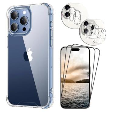 Imagem de Kit Capinha Capa Compatível com iPhone 13 14 15 16 16e + Película 3D Vidro Temperado + Película de Câmera (iPhone 12)