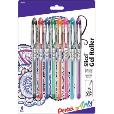 Imagem de Pentel Slicci Gel Pens .25mm 8/Pkg-Assorted Colors