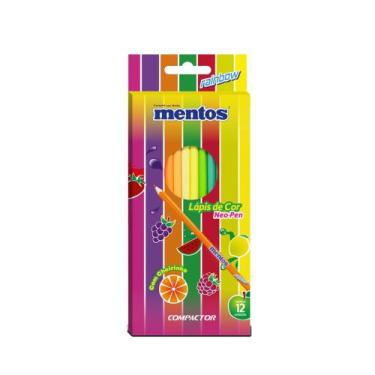 Imagem de Lápis De Cor 12 Cores Neo Pen Rainbow Com Cheiro de Mentos - Compactor