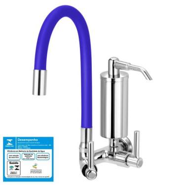 Imagem de Torneira Gourmet Com Filtro Bancada Flexível Luxo Mecanismo De Bucha -