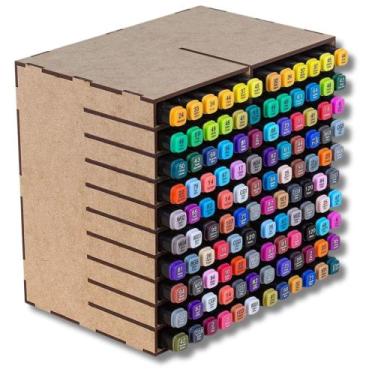 Imagem de Organizador P/ Marcadores/ Canetas Coloridas Cozy Friends 120 Pçs - MV