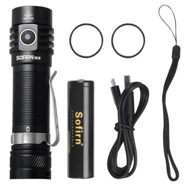 Imagem de Lanterna LED Tática SC18 1800 Lumen Com Porta Recarregável USBC Alimentada Por Bateria Única De 16500