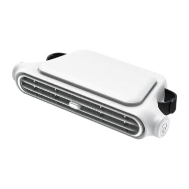 Imagem de Wswqop Ventilador de assento automático para banco traseiro 3 velocidades de carro interior rv elétrico ar circulação ventilador de viagem economia de ar, Branco