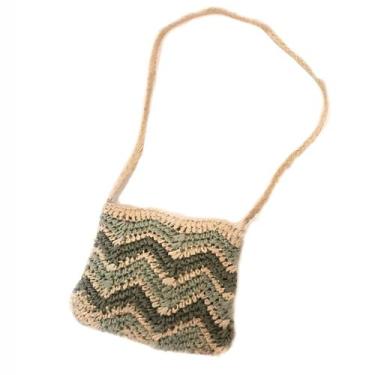 Imagem de Bolsa Artesanal Lateral Listrada Transversal  Cor:Verde - GXM