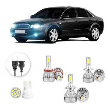 Imagem de Kit Lampadas Led Audi A4 2000 A 2005 H11 H7 H7 20000lm - V10, Branco
