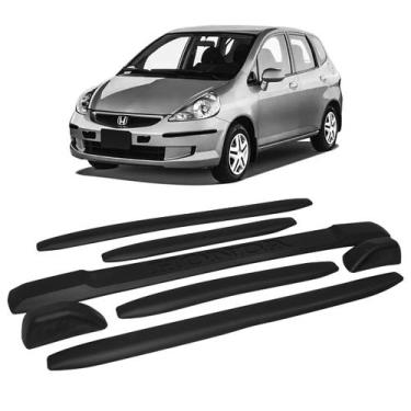 Imagem de Kit Friso Protetor Parachoque Borrachao Honda Fit City Civic Crv 7 Peç