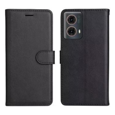 Imagem de Capa Carteira Flip Preta Para Motorola Moto G85 - XS Acessórios