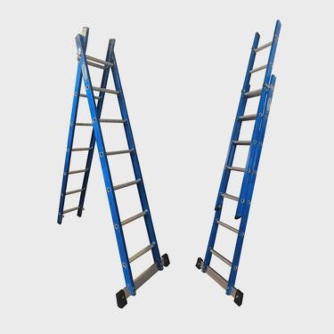 Imagem de Escada em Fibra Tesoura Extensível 7x12 Degraus 2,20x3,80m Premium WBertolo