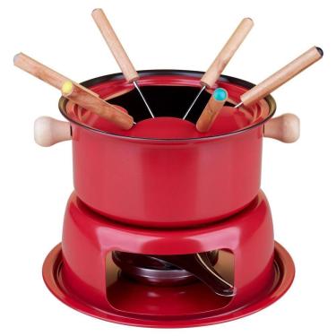 Imagem de Aparelho de Fondue 11 Peças Cazza Vermelho