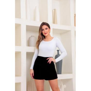 Imagem de Body Feminino Manga Longa  Várias Cores - Moderna&Slim, Branco, G