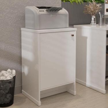 Imagem de Aparador Balcão 1 Porta Tampo MDP 25mm Berlin - ViaNossa, Branco