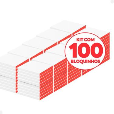 Imagem de 100 Bloquinhos c/100 FLs 7x10cm Anotações Comanda Rascunho - Marca