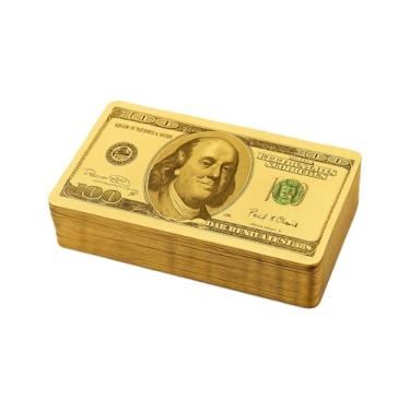 Imagem de Baralho de Cartas de Poker Dourado, Folheado a Ouro, Design Luxuoso, 54 Cartas