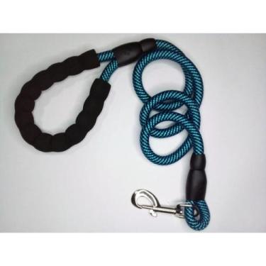 Imagem de Cachorro Coleira Guia Reforçada, Emborrachada Pet 1.20 cm - oem, AZUL,