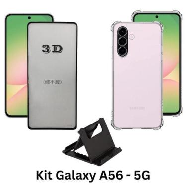 Imagem de Kit para Galaxy A56  Capa TPU + Película 3D de Vidro + Acessórios para