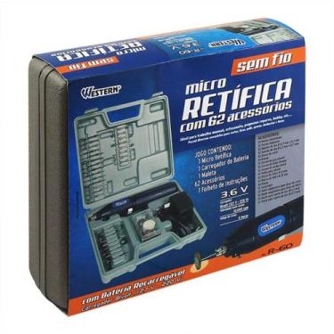 Imagem de Retifica Mini A Bateria Sem Fio Com 62 Acessorios Bivolt - Western