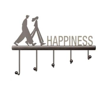 Imagem de ZYHSIJOBAS Cabide montado na parede, cabide de parede, cabideiro para pendurar na entrada, ganchos decorativos de metal para casaco, cachecol, bolsa, toalha, chapéu, ganchos de parede