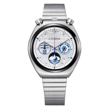 Imagem de Citizen Relógio masculino Eco-Drive Star Wars, aço inoxidável, R2-D2, prateado, Prateado