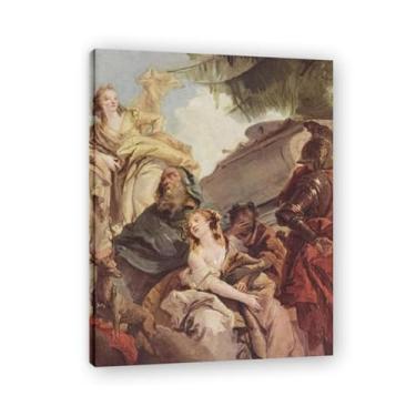 Imagem de Perto um do outro Giovanni Battista Tiepolo Impressão em tela – Obra-prima rococó barroca, pintura escolar de Veneza, pintura a óleo decorativa para galeria doméstica 80 x 104 cm