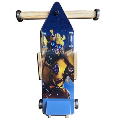 Imagem de Carrinho De Rolimã Vintage Madeira Brinquedo Bumblebee