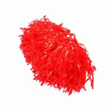 Imagem de Cheerleading Pom Poms, Elastic Cheerleading Pom Poms para Esquadrões de Jovens, Dançarinos e Público, ótimo para Festas, Jogos e Celebrações (Vermelho)
