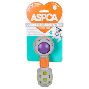 Imagem de AMERICAN KENNEL CLUB Brinquedo AKC Squeaky Stick para cães – Bastão de mastigar TPR durável com pontas massageadoras de gengiva, borracha texturizada para controle de tártaro e saúde bucal – Brinquedo