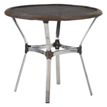 Imagem de Mesa Ascoli Em Alumínio Com O Tampo Tramado Para Cozinha, Edícula, Jardim E Piscina Argila