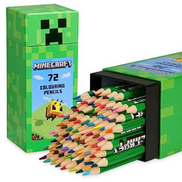 Imagem de Minecraft Conjunto de lápis de colorir para crianças, 72 lápis, caixa de colorir, conjunto de colorir para crianças a partir de 3 anos, presentes oficiais para meninos