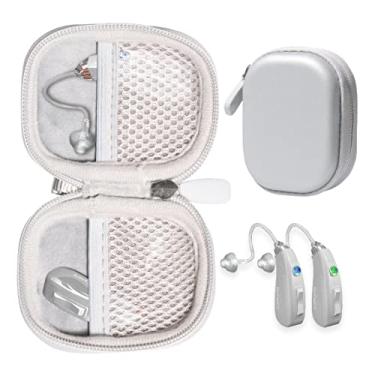 Imagem de CaseSack Capa Para Aparelhos Auditivos Compatível Com Earcentic Easycharge Recarregável, Também Otofonix Elite/Encore, Banglijian, Britzgo, My Tone, Liginn, Blaids, Lexie, Tweak (Prata)