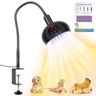 Imagem de TFNN Lâmpada De Aquecimento Para Galinhas Com Suporte, 200W-350W-500W, Répteis, Luz Uva/Uvb, Temporizador 3-6-9-12 Horas, Aquecedor Estufa Portátil, Galinheiro Externo, Coelhos, Cães E Gatos