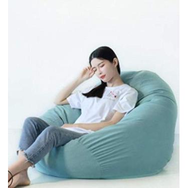 Imagem de QIROG Capa de sofá preguiçosa puff espreguiçadeira cadeira de sofá assento de sofá móveis de sala de estar sem enchimento saco de feijão sofá cama banquinho sofá puff tatami-número 6_L-90 cm x 110