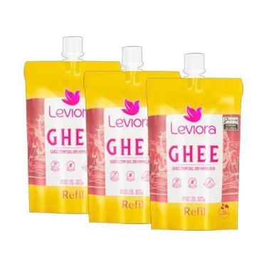Imagem de Kit 3X: Manteiga Ghee Sal Do Himalaia Sem Lactose Refil - Leviora