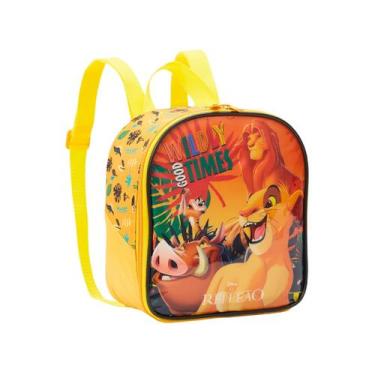 Imagem de Lancheira Térmica Rei Leão Disney Escolar Passeio Casual, Laranja
